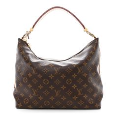 This is an authentic LOUIS VUITTON Monogram Sully PM.This chic hobo is finely crafted of classic Louis Vuitton monogram coated canvas. This shoulder bag features a thick vachetta leather shoulder strap with polished brass round links attached on each end by vachetta loops. The top zipper opens to a cocoa brown fabric interior with patch pockets. Cocoa Brown, Brown Fabric, Polished Brass, Authentic Louis Vuitton, Cloth Bags, Louis Vuitton Monogram, Patch Pocket, Cocoa, Shoulder Strap