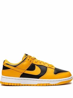 Black/goldenrod/white leather Nike Dunk Low "Goldenrod" sneakers from NIKE featuring panelled design, signature Swoosh logo detail, perforated, logo patch at the tongue, round toe, front lace-up fastening, rubber sole and Release date: December 16, 2021. These styles are supplied by a premium sneaker marketplace. Stocking only the most sought-after footwear, they source and curate some of the most hard to find sneakers from around the world.. | Nike Dunk Low "Goldenrod" sneakers Yellow Nikes, Wu Tang Clan, Nike T, Wu Tang, Swoosh Logo, Nike Dunk Low, Low Sneakers, Dunk Low, Nike Dunk