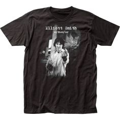 Elliott Smith Either Or Throwback Retro Rock N Roll Concert Short Sleeve Tee Shirt. Adult Size Shirt Made From 100% Pre-Shrunk Medium Weight Cotton. Every Item We Sell Is Original Brand New. If An Item Is Designated As "Distressed", The Design Contains Intentional Skips And Voids Which Give The Item A Worn-In Or Vintage Look. These Are Part Of The Actual Design And Do Not Reflect Poor Printing. Elliot Smith, Elliott Smith, Rock Tees, Band Merchandise, Hat Pins, Jersey Tee, Black Tshirt, Plus Size Outfits, Tee Shirt