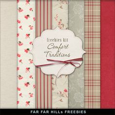 a bunch of papers that are on top of each other with the words freebies kit compte traditions