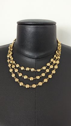 Vintage Market, Multi Strand Necklace, Strand Necklace, Multi Strand, Timeless Classic, Vintage Gold, Costume Jewelry, Mint Condition, Illinois