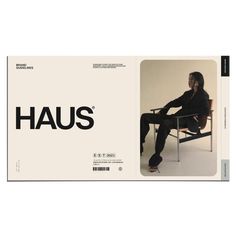 a book with an image of a woman sitting in a chair and the title haus