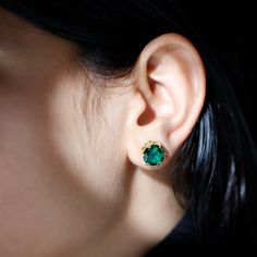 Product Details The Solitaire Stud Earrings are embellished with Round Shape Lab Created Emerald secured by 6 Claw Setting, crafted with Solid Metal. The Lab Grown Emerald Earrings are secured comfortably with screw backs. Add an eye-catching interest to any look with these Screw Back Earrings whenever you pair them with your everyday outfit or occasional wear. Product Information SKU SHP-EARRINGS042158215 Weight 2.64 gm (Approximate) LAB CREATED EMERALD INFORMATION No.of Stones 2 Pieces Total W Lab Created Emerald, Claw Setting, Solitaire Studs, Signature Jewelry, Emerald Earrings, Timeless Jewelry, Everyday Outfit, Screw Back Earrings, Solid Metal