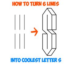 how to turn 6 lines into coolest letter s with the help of an arrow