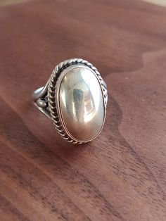 "This was designed by Georg Jensen himself, a fantastic older ring in great shape. Some scuffing from age, but overall great. Please see pictures for details.  Basic info: Size- Approx. 7\" US Color: Silver Type- Silver work weight- approx. 6.8g Silver Mark- 925S Denmark Maker Mark - iconic Georg Jensen circle Shape- Wonderful modernist statement ring SHIPPING: All orders are guaranteed to ship the same or following day. If your purchase occurs on a Sunday you may request UPS shipment as the pos Georg Jensen Ring, Dot Ring, Old Rings, Modernist Design, Mid Century Jewelry, Silver Work, Georg Jensen, Pretty Rings, Circle Shape