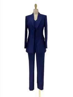 Elegant Three Piece Women Pant Suit - Slim Fit Formal Trouser Suit - Pantsuit - Guocali Slim Fit Formal Trousers, Women Pant Suit, Pantsuit For Women, Mens Undershirts, Trouser Suit, 2 Piece Suit, Suit Shoes, Pantsuits For Women, Pant Suit