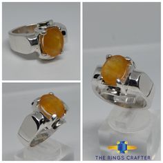 Yellow Sapphire Ring Yellow Sapphire Ring, September Birthstone Ring, Blue Sapphire Stone, September Birthstone Rings, Yellow Sapphire Rings, Silver Ring Designs, Minimalist Ring, September Birthstone