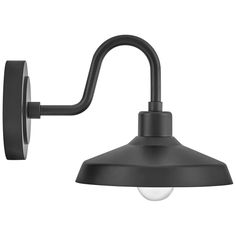 an outdoor wall light that is black