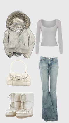 Coquette Clothes Winter, Winter Mcbling Outfits, Mcbling Winter, Comfy Winter Outfits Coquette, Grunge Coquette Winter Outfits, Outfit Inspo Stockholm, 90s Hip Hop Outfits, Mood Clothes, Casual Preppy Outfits