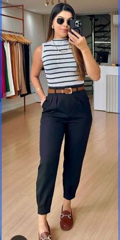 Work Fits Midsize, Casual Realtor Outfits Summer, Work Outfits No Heels, Fashion Nova Work Outfits, Salon Manager Outfits, Old Navy Work Outfit, Casual Slacks Outfit Street Style, Hot Work Outfits, Transitional Summer To Fall Outfits