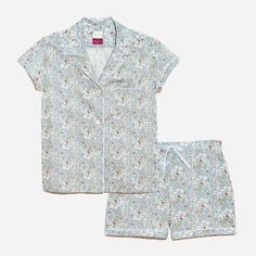 Liberty Print Floral Cotton Classic Short PJ Set – The Sleep Code Affordable Cute Short Sleeve Sleepwear, Cheap Printed Short Sleeve Sleepwear, Pj Sets Size 2, Pj Sets Size 2 Floral, Cheap Short Sleeve Sleep Sets, Cheap Playful Short Sleeve Sleepwear, Affordable Short Sleeve Sleep Sets, Cotton Short Set For Bedtime In Spring, Spring Short Sleeve Sleepwear Set