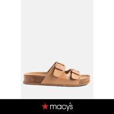 in stock Trendy Beige Sandals With Buckle Closure, Trendy Brown Synthetic Footbed Sandals, Beige Footbed Sandals With Buckle Closure For Beach, Beige Buckle Footbed Sandals For Beach, Beige Buckle Closure Footbed Sandals For Beach, Trendy Beige Cushioned Footbed Sandals, Chic Brown Footbed Sandals For Spring, Chic Double Strap Sandals For Beach, Brown Summer Footbed Sandals With Buckle Closure