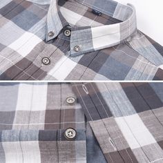 Casual Gradient Plaid Long Sleeve Shirt Features：  Product ID:LS0002 Material:Cotton Season:Spring,Summer,Autumn,Winter Color:Blue,Yellow  Size Chat： Casual Gray Top With Spread Collar, Gray Shirt With Casual Collar For Spring, Gray Long Sleeve Shirt For Summer, Gray Long Sleeve Summer Shirt, Long Sleeve Gray Shirt For Summer, Summer Long Sleeve Gray Shirt, Plaid Top With Casual Collar For Spring, Spring Plaid Top With Casual Collar, Gray Cotton Shirt With Collar