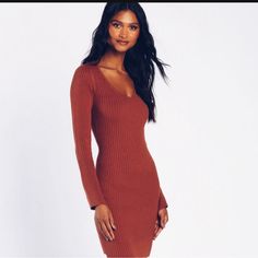 Forever 21 Rust Ribbed Sweater Midi Dress. S Nwt. Perfect For The Season. Sweater Midi Dress, Sweater Dress Midi, Ribbed Sweater, Forever 21 Dresses, 21 Dresses, Forever 21, Rust, Midi Dress, Womens Dresses