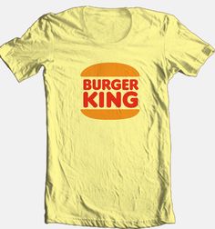 BEE COOL! Shop B.L.Tees! Burger King T-shirt Welcome to B.L.Tees, the best t-shirt shop in the whole World Wide Web. We specialize in hard to find designs but also have all of your favorite t-shirt designs as well. Our t-shirts are made with high quality materials and high quality printing methods. Tell your friends, tell your family and tell the world...B.L.Tees is the place to BEE for all your t-shirt shopping needs. Please continue to stop by our store to see what is new. We are constantly ge Yellow Graphic Tee, King Tshirt, Movie Tees, 70s Retro, Retro 70s, Burger King, Graphic Tee Shirts, Vintage Tshirts, The Ordinary