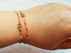 Dainty 14k Gold Bracelet, Minimalist Jewelry, Delicate Gold Bracelet, Dainty Simple Gold Bracelet, Birthday Gift, Bridal Jewelry Delicate lace chain bracelet - 14K yellow gold filled bracelet with spring ring clasp. Perfect dainty simple bling bling bracelet. Wear it solo or with multiple chains. ♥ Free shipping in the US for all orders over $40 ♥ All jewelry is gift wrapped for free. Dainty Delicate Chain Bracelet For Gifts, Dainty Delicate Chain Bracelet As Gift, Delicate Gold Bracelet With Chain As Gift, 14k Gold Filled Delicate Chain Bracelet As Gift, Delicate Chain 14k Gold Filled Bracelet As Gift, 14k Gold Bracelet With Delicate Chain For Gift, Delicate Gold Bracelet With Adjustable Chain As Gift, Rose Gold Bracelet With Delicate Chain As A Gift, 14k Gold Satellite Chain Bracelet Gift