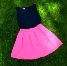 Scuba Skater Skirt- Hot Pink-$42 Digital Economy, Teen Style, Social Media Community, The Vision, Ecosystem, Need Love, Playing Dress Up, Preppy Style