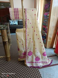 Welcome to our shop, where we take pride in offering you the finest craftsmanship and exquisite textiles. Introducing our pure Muga silk Mekhela Chador, a timeless masterpiece that beautifully combines tradition and elegance. Handwoven with care and precision, this Mekhela Chador is crafted from pure Muga silk, sourced from the silkworm Antheraea assamensis, which is indigenous to Assam, India. Muga silk is known for its lustrous golden hue, unparalleled sheen, and incredible durability. It is c Festive Slub Silk Traditional Wear For Ceremonies, Slub Silk Salwar Kameez For Traditional Ceremonies And Festivals, Traditional Unstitched Mulmul Lehenga, Festive Mulmul Traditional Wear With Traditional Drape, Traditional Slub Silk Wear For Puja With Resham Embroidery, Festive Traditional Wear With Mulmul In Traditional Drape, Navratri Chanderi Traditional Wear With Cutdana, Traditional Cotton Silk Kurta, Festive Traditional Wear In Mulmul With Traditional Drape