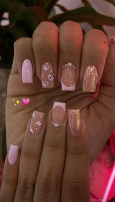 Holiday Acrylic Nails, Trend Nails, Unghie Sfumate, Halloween Acrylic Nails, Simple Gel Nails, Girly Acrylic Nails, Summery Nails, Short Square Acrylic Nails, Cute Gel Nails