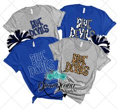 Blue Devils School Spirit Shirts.. Custom to match your school colors Personalize it with a name on the back This tee fits true to size and is a UNISEX fit HOW TO ORDER: Select your size and get your shirt!. This updated unisex essential fits like a well-loved favorite, featuring an irresistibly soft cotton blend, crew neck and short sleeves. 3.6 oz., 100% combed and ring-spun cotton 40 single Retail fit Side-seamed Tear Away label Shipping: Your Tee will ship with in 1-3 business days. We do no Homecoming Tshirts, School Spirit Shirts, Mermaid Shirt, Pep Rally, Baseball Mom Shirts, School Tees, Spirit Shirts, Blue Devil, Spirit Wear