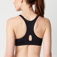 Give yourself extra support during a workout with this Xersion Train women's sports bra. This high-support sports bra is made from a smooth stretch-knit with wide adjustable straps, bonded edges, and a racerback design featuring a keyhole cut-out. It comes complete with a hook-and-eye closure at the back - pair it with your favorite pair of training leggings. Bra Type: Sports, RacerbackFeatures: Padded, Stretch Fabric, Bonded EdgesClosure Type: Pullover Head, Hook & Eye, Back ClosureSupport: High SupportFiber Content: 83% Polyester, 17% SpandexFabric Description: KnitLining Material: Mesh, Nylon, SpandexCare: Tumble Dry, Machine WashMaterial: PolyesterCountry of Origin: Imported Racerback Sports Bra With Built-in Padding And 4-way Stretch, Sports Bra With Medium Bust Support And 4-way Stretch, Sporty Sports Bra With Built-in Padding And Wide Straps, Compressive Sports Bra With Moisture-wicking And Wide Straps, Breathable 4-way Stretch Sporty Sports Bra, Padded Sports Bra, Bra Types, Racerback Sports Bra, Padded Bras