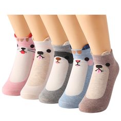 PRICES MAY VARY. 80% Cotton, 15% Acrylic, 5% Spandex BREATHABLE AND SOFT: This kind of soft cozy socks are made of natural cotton. Stretchy, comfortable, lightweight, wearable. Soft and gentle care for skin, the womens printed socks and cotton crew socks let you feel comfortable all the day. ONE SIZE FITS MOST: These cozy socks with good elasticity can fit most people's feet, enough length, above the ankle. Free size 22.5-25.5cm Suitable for women US Size 5-8 CUTE ANIMAL PATTERN: These cute sock Socks Ideas, Printed Socks, Cozy Cat, Girls Fun, Paw Pattern, Cat Socks, Dog Socks, Lovely Cat, Sock Animals