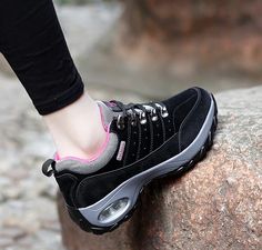 Alba Women's Outdoor Hiking Sneaker | Ultrasellershoes.com – Ultra Seller Shoes Cheap Round Toe Outdoor Running Shoes, Cheap Black Outdoor Sneakers, Fall Heel, Plus Size Hiking, Sneakers Ladies, Casual Shoes Women Sneakers, Elastic Boots, Hiking Sneakers, Brand Name Shoes