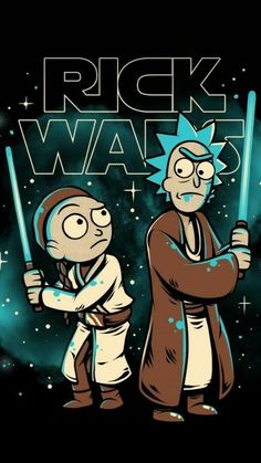 Rick and Morty Funny parody Star Wars wallpaper android iphone cartoon aesthetic #rickandmorty #starwars #cartoonaesthetic Rick And Morty Crossover, Rick And Morty Image, Rick And Morty Quotes, Rick And Morty Drawing, Rick And Morty Stickers, Rick I Morty, Rick And Morty Characters, Rick And, Rick And Morty Poster