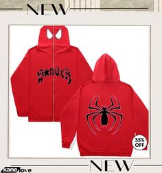 Unisex Fashion Dark Gothic Spider Print Long Sleeve Hooded Sweatshirt Hip Hop Hoodie For Winter, Hip Hop Hoodie Tops For Winter, Hip Hop Winter Top With Drawstring Hood, Hip Hop Tops With Drawstring Hood For Winter, Casual Hooded Top With Graphic Print, Winter Streetwear Tops With Letter Print, Hooded Letter Print Winter Top, Winter Hooded Tops With Letter Print, Hooded Letter Print Top For Winter