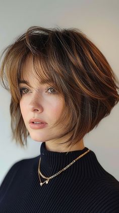 6 Simple Bob Hair Ideas for Everyday Wear Womens Short Hairstyles For Round Faces, Short Haircut For Round Face Girl, Trendy Haircuts 2024 Women, Short Haircut Round Face Women, Cute Short Haircuts For Straight Hair, Short Hairstyle Women Round Face Bob Haircuts Thick Hair Straight, Short Haircut For Square Face, Short Hair Women Round Face, Short Hair For Square Face