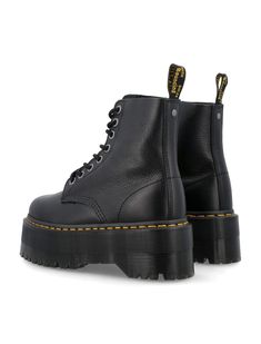 Upper: 100% Leather Lining: 60% Leather, 40% Textile Sole: 100% Pvc | Dr. Martens Women's 1460 Pascal Max Platform Combat Boots in Black | FW23/24 Leather Platform Lace-up Boots For Streetwear, High-top Leather Platform Boots With Reinforced Heel, Leather Streetwear Platform Boots With Reinforced Heel, Leather Platform Boots With Reinforced Heel For Streetwear, Leather Platform Combat Boots For Streetwear, High-top Leather Platform Boots With Vibram Sole, Leather Combat Boots With Rubber Sole For Streetwear, Leather Boots With Vibram Sole For Streetwear, Leather Platform Boots With Rubber Sole For Streetwear