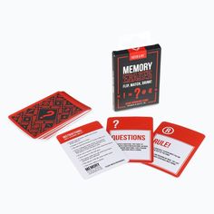 the memory search card game is in its packaging