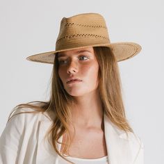 A modern approach to a classic fedora style, featuring delicate venting details + made of fine paper straw, intricately woven for an elevated yet effortless look. Classic Flat Brim Fedora For Spring, Classic Fedora Hat For Spring, Classic Spring Fedora With Curved Brim, Spring Classic Fedora With Curved Brim, Chic Short Brim Panama Hat For Everyday, Classic Flat Brim Hats For Spring, Classic Boater Hat For Spring, Chic Wide Brim Boater Hat For Daily Wear, Chic Panama Hat With Short Brim