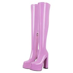 Women Platform Thick High Heels Square Toe Side Zipper Punk Style Over The Knee High Fashion Big Size Boots Boot Type: Modern Boots Shaft Material: Patent Leather Outsole Material: RUBBER Upper Material: Patent Leather Origin: Mainland China Season: Winter Insole Material: Short Plush Heel Type: Square heel Lining Material: Artificial Fluf Boot Height: Knee-High Item Type: BOOTS Fashion Element: zipper Department Name: ADULT Toe Shape: Square toe Heel Height: Super High (8cm-up) With Platforms: Yes Platform Height: 3-5cm Style: Punk is_handmade: Yes Pattern Type: Solid Model Number: 1005004702489944 Fit: Fits true to size, take your normal size Closure Type: ZIP Heel Height: 14-15CM Platform Height: 6-7 CM Important Note（size) 1.Please noted size will have 1-5mm error as handmade.onlymaker High Heel Stiefel, Hip Pads, Punk Aesthetic, Barbie Gowns, Square Toe Heels, Chunky High Heels, Style Punk, Aesthetic Shoes, Drag Queens