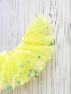 Pom Pom tutu skirt yellow tutu skirt light blue confetti | Etsy Yellow Tutu Skirt, Pom Pom Outfit, Toddler Mermaid Costumes, Yellow Tulle Skirt, Pom Pom Tutu, Minnie Mouse Tutu Outfit, Baby Pageant Dresses, Elsa Tutu, Birthday Skirt