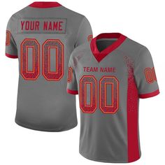 Capture your distinct look when you grab this Custom Football Jersey from our Shop. It features Customized Name and Number to show your uniqueness. Features: 1. 100% recycled polyester 2. Jersey with printed name and numbers, or pay a little extra, you can have it with stitched tackle twill name & number 3. Tailored fit designed for movement 4. No-tag neck label offers clean comfort 5. Strategic ventilation for breathability 6. Machine wash, Do Not Tumble Dry 7. Solid-body construction 8. Screen Custom Football, Team Name, Custom Jerseys, Burgundy And Gold, Jersey Design, Team Names, Football Jersey, Printed Sleeves, Football Jerseys