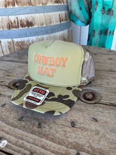 Upgrade your hat game with our Cowboy Hat Trucker Hat! This comfortable and lightweight hat comes in multiple variants to suit your unique style. Perfect for any outdoor adventure, this hat is a must-have for anyone looking to add a touch of western flair to their wardrobe. Top Graphic Tees, Cowboy Hat, Outdoor Adventure, Fashion Tops, Summer Time, Purse Wallet, Boots Men, Cowboy Hats, Sale Items