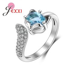 Fox Tail Open Ring shiny CZ Charm Women Promise Jewelry Romantic Gift For Ladies Promise Jewelry, Wedding Band Styles, Bracelets Design, Abaya Dress, Zircon Ring, Romantic Gift, Girls Jewelry, Open Ring, Types Of Rings