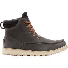 SOREL Madson II Moc Toe WP Boot - Men's - Footwear Mens Rugged Boots, Light Brown Boots, Mens Rugged, Moc Toe Boots, Rugged Boots, Comfy Boot, Mens Snow Boots, Stylish Boots, Mens Shoes Boots