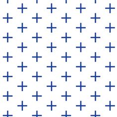 a white and blue cross pattern on a white background with black crosses in the center