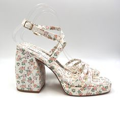 Katy Perry Women's The Meadow Clog White Pink Floral Print Chunky Block Heel Strappy Low Platform Sandals / Shoes. Women's Size 9 Regular / Medium Width. Condition: New In Box; Box Has Wear. New To Poshmark? Sign Up Using Invite Code: Tentoday For $10 Off Your Purchase! Platform Kitten Heels, Summer Cream Closed Toe Block Heels, Spring Platform Wedge Heel Block Heels, Spring Wedge Heel Block Heels With Platform, Spring Platform Block Heels With Round Toe, White Sandals With 4-inch Heel For Spring, White Round Toe Block Heels For Spring, Spring Platform High Heel Block Heels, Spring Platform Block Heels With Closed Toe