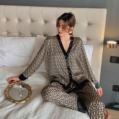 Luxury Nightwear, V Neck Design, Silk Nightwear, Silk Sleepwear, Home Clothes, Luxury Clothes