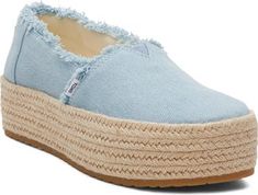 TOMS Valencia Platform Espadrille | Nordstrom Heeled Espadrilles, Rope Wrapped, Slip On Espadrilles, Platform Espadrilles, Shop Small Business, Sell On Amazon, Womens Toms, Loafers For Women, Slip Ons