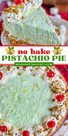 This easy St. Patrick's Day treat only takes minutes to prepare! It's a St. Patrick's Day dessert recipe for a pistachio pudding pie. Extra creamy and delicious, this No Bake Pistachio Pie is irresistible! Save this pin!