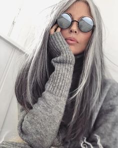 Long Grey Hair, Natural Grey Hair, Grey Roots, Grey Wig, Silver Hair Color