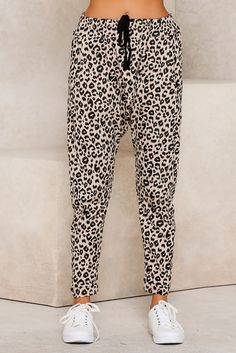 Khaki Casual Skinny Leopard Print Pants Pants Women Casual, Leopard Print Pants, Drop Crotch Pants, Flare Denim Jeans, Print Pants, Milk Silk, Fitted Trousers, Denim Flares, Women Pants Casual