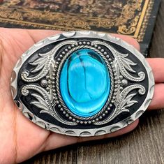 Stone Size: 1.18*1.57 Inches. The Belt Buckles Fits Standard 1.5" Snap On Belts. Elegant Blue Jewelry With Concho Detail, Elegant Blue Concho Jewelry, Turquoise Belt Buckle, Belt Without Buckle, Turquoise Belt, Wide Leather Belt, Silver Belts, Beaded Belt, Cowboy Style