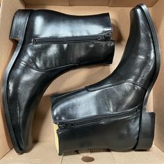 El Besserro Mens Casual Ankle Boots Zipper Business Chelsea Boots With Zipper Closure, Business Chelsea Ankle Boots With Zipper, Business Chelsea Ankle Boots With Zipper Closure, Classic Business Boots With Zipper Closure, Formal Leather Chelsea Boots With Zipper, Classic Black Boots With Zipper Closure, Men Boot, Casual Ankle Boots, Zipper Boots