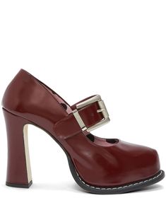 bordeaux red calf leather patent finish contrast stitching pointed toe buckle fastening silver-tone hardware branded heel counter high block heel Chanel 2, Iconic Bags, Van Cleef Arpels, Flat Boots, Fine Earrings, Ballet Flat Shoes, Pump Sandals, Lady Dior, Hermes Birkin