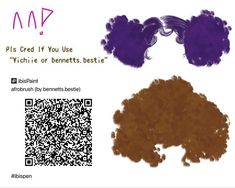 an image of some sort of hair with qr code for it's color